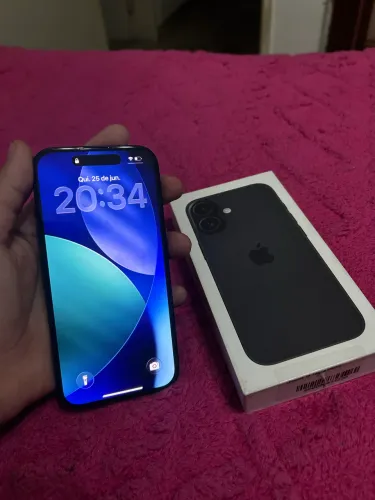 (ÚNICO)    iPhone 16 128GB Novo, Sem Marcas, Conservadíssimo