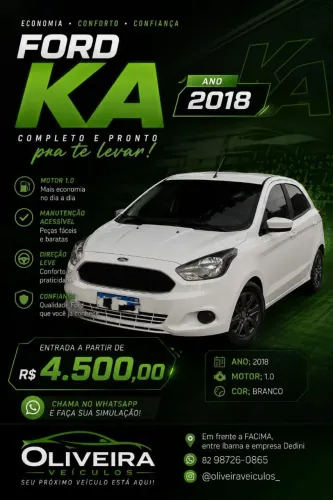 Ford KA 1.0 Se/se Plus Tivct Flex 5P 2018