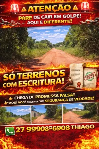 Lotes na Praia em Guarapari R$ 20 mil de entrada e parcelas de mil, escriturado e registro