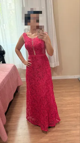 Vestido de festa longo pink