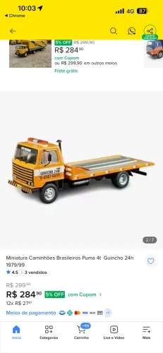Miniatura caminhões brasileiros