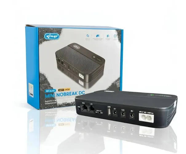 Mini Nobreak Porta Usb Ups Roteador Câmeras Internet Poe Lan