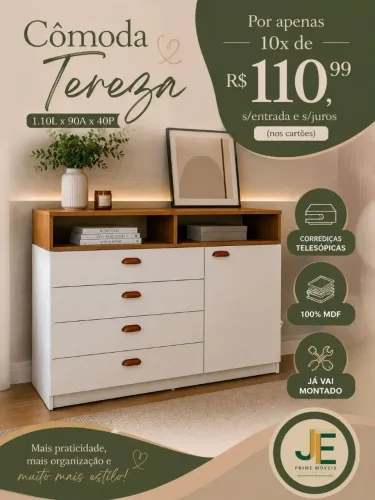 Cômodas em mdf nova