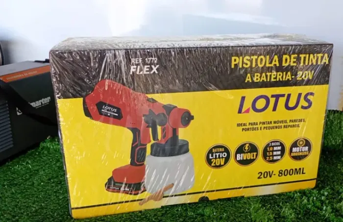 Pistola de Pintura Elétrica Lotus 20V a Bateria Ref. 1772 Flex