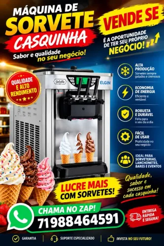 MÁQUINA DE SORVETE CASQUINHA!