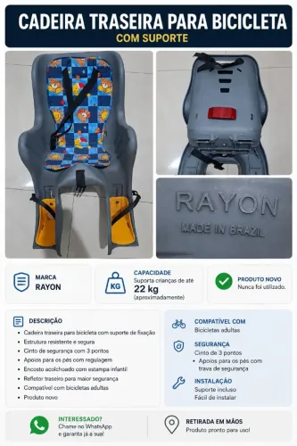 Cadeira Traseira para Bicicleta