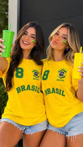 Camisa do Brasil 50, copo 15