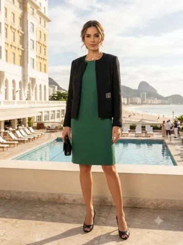 YESSICA CITY BLAZER ALFAIATARIA TWEED TAM 40<br>ALTURA 56CM<br>BUSTO 56CM<br>COM ELASTANO