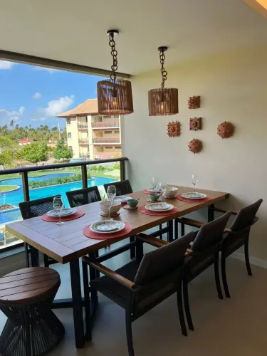 Vendo flat 2 quartos mobiliado e finamente decorado -Praia dos Carneiros