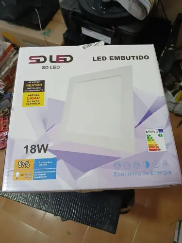 5 Luz led plafron painel de led embutir