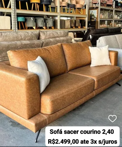 Sofá sacer courino 2,40m