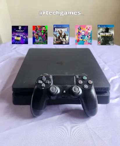 PS4 SLIM + CONTROLE ORIGINAL