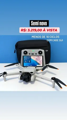 Drone Dji Mini 3 RC tela + Case Dji ( Semi Novo) Em até 18x / Imperdível