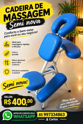 Cadeira de massagem semi nova