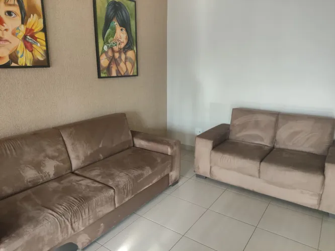 Sofá Suede de 6 lugares 