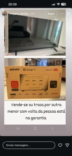 Tv 55 polegadas semptoshiba