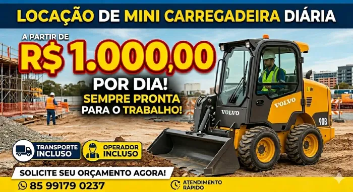 Carregadeira Bob Cat limpeza e terraplanagem