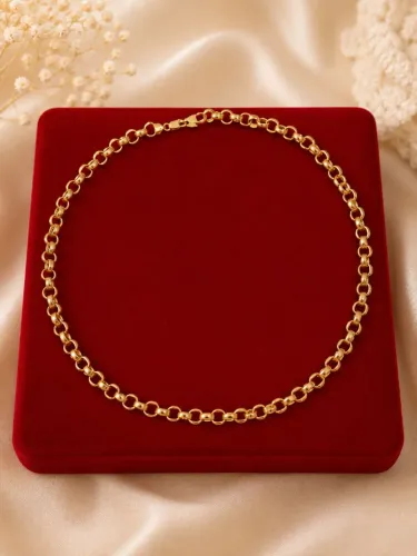 Cordão elo português em ouro 18k