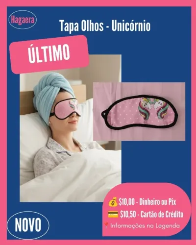 ?Novo: Tapa Olhos - Unicórnios (ÚLTIMO)