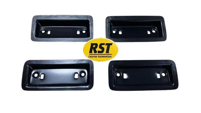 Suporte do Olho de Gato / Defletor Lente Dodge Dianteiro e Traseiro Kit 4 Peças Chapa 18
