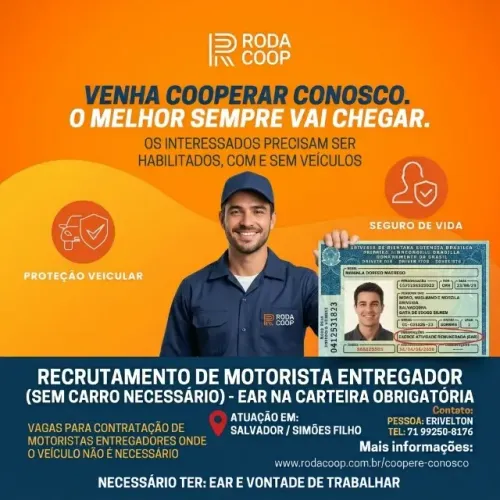 VAGA PARA MOTORISTA ENTREGADOR