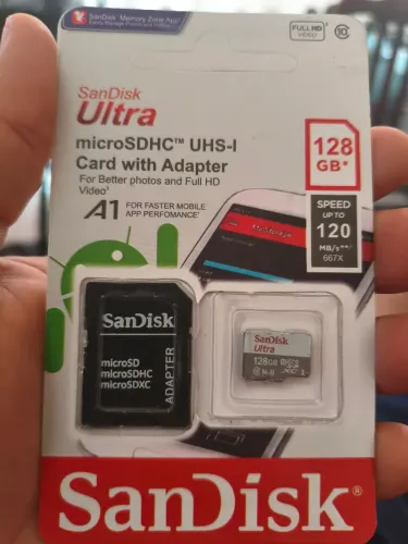 Cartao Memoria SanDisk Ultra microSD 128GB com Adaptador