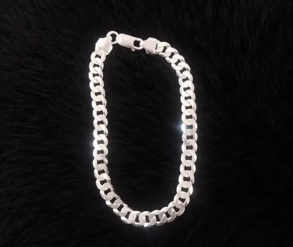 Pulseira prata pura italiana legítima
