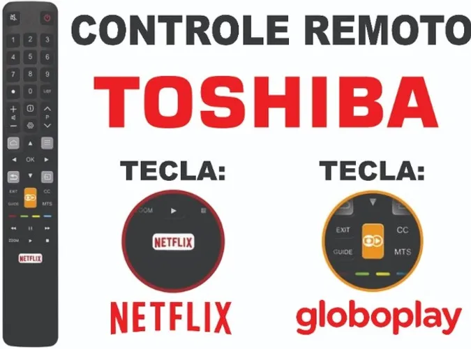 Controle Tcl L49s4900fs Smart Tv Tecla Netflix e GloboPlay