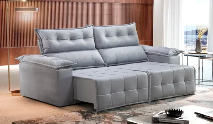 Sofá Retratil Reclinável 2,50m Natal t65