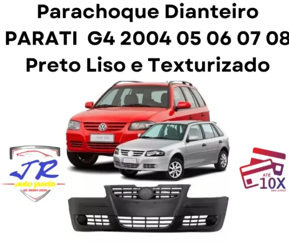 Parachoque Dianteiro Parati G4 2004 05 06 07 08 Preto Liso e Texturizado
