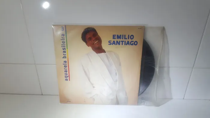 Disco de Vinil Emilio Santiago - Aquarela Brasileira