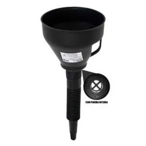 Funil Plastico Com Bico Flexivel C/peneira Bfh1473 14x33cm
