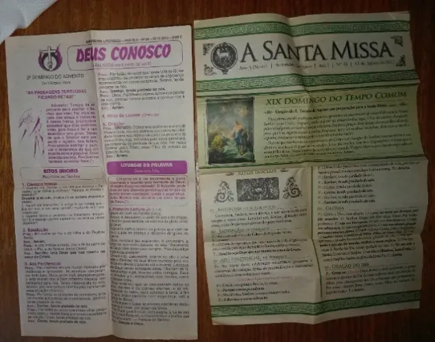 3 folhetos antigos 1983/2012/2017