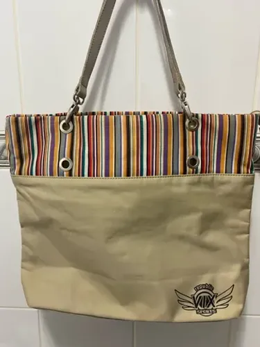 Bolsa tecido impermeável bege