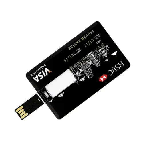 Pendrive 64GB Tipo Cartão de Credito USB Flash, Memory Stick, USB 2.0