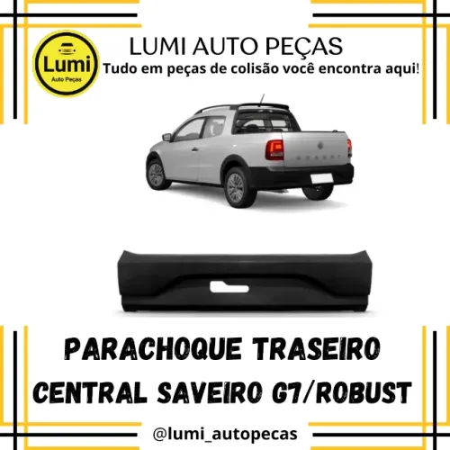 Parachoque Traseiro Central Saveiro G7 /Robust - NOVA 