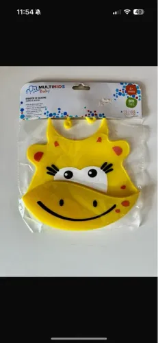 Babador de Silicone Multikids com cata migalhas