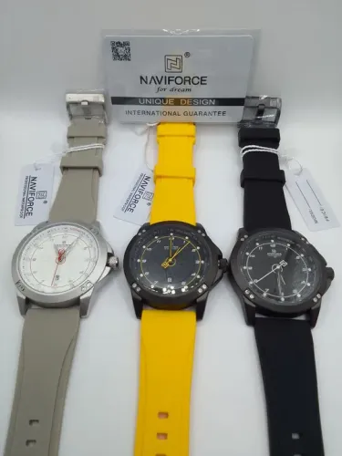 NAVIFORCE-Relógio militar de quartzo, impermeável, pulseira de silicone 30ATM