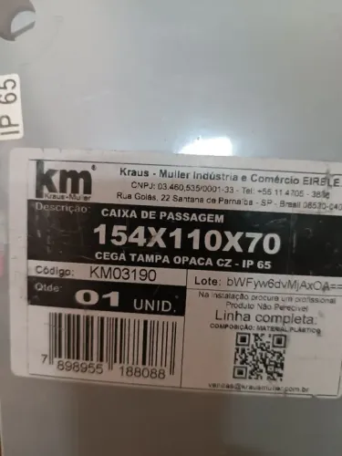 Caixa de passagem 154x110x70 - Tampa Opaca