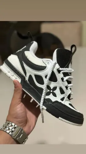 Tênis LV Premium chinelo masculino preto e branco sapatenis