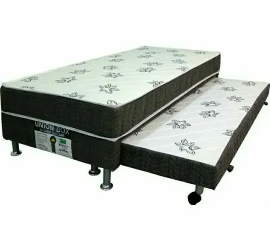 Cama Box Solteiro Union Ortopedic com Auxiliar  - Entrega Rápida
