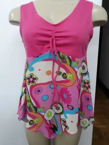 Blusa Batinha Feminina Pink E Colorido