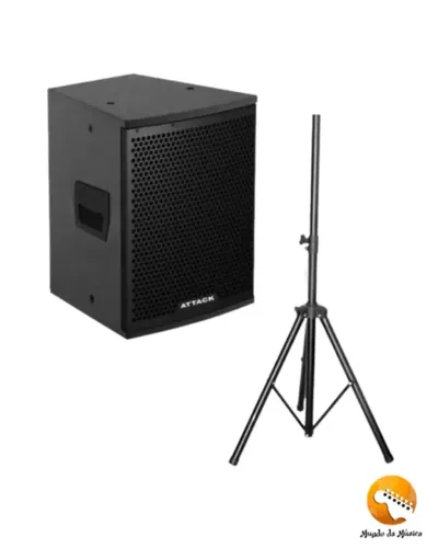 Kit Caixa Acustica Attack Vrf-810 08 100w C/ Tripé Mxt