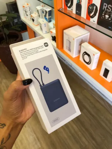 Carregador Portátil Xiaomi 33W 10000mAh com Cabo Integrado
