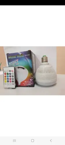Lâmpada de música com Bluetooth e luzes LED com controle remoto