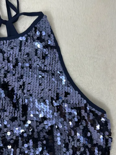 Vestido Paetês Azul