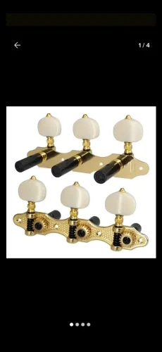 Tarraxas douradas de luxo violão nylon 18 dentes.