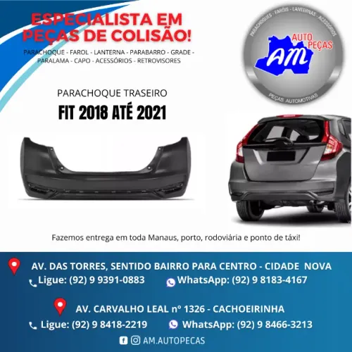 PARACHOQUE TRASEIRO FIT ano 2018 2019 2021 2022