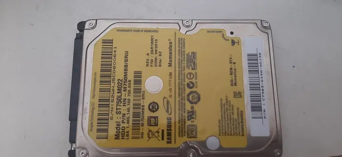 Hd notebook 750gb