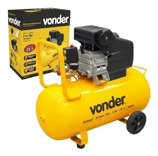 Motocompressor de Ar 8,0 pcm 25 litros MCV25 Vonder